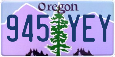 OR license plate 945YEY