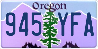OR license plate 945YFA