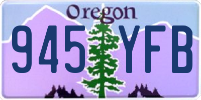 OR license plate 945YFB