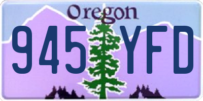 OR license plate 945YFD