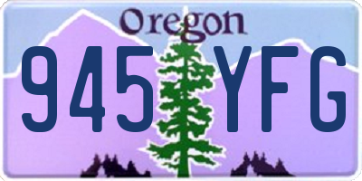 OR license plate 945YFG