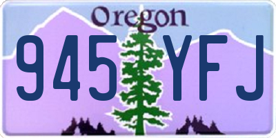 OR license plate 945YFJ