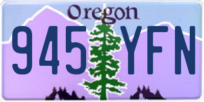 OR license plate 945YFN