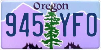 OR license plate 945YFO