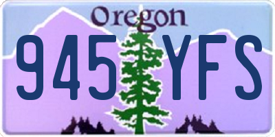 OR license plate 945YFS