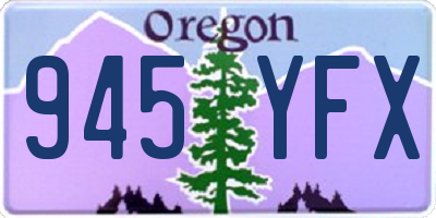 OR license plate 945YFX