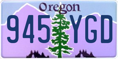 OR license plate 945YGD