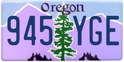 OR license plate 945YGE