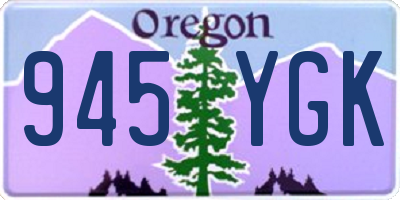 OR license plate 945YGK
