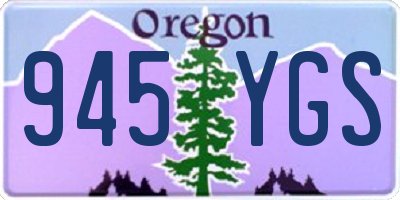 OR license plate 945YGS