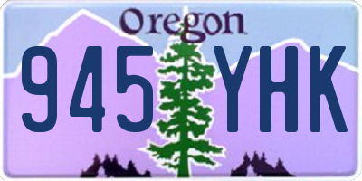OR license plate 945YHK