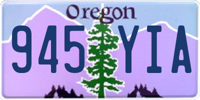 OR license plate 945YIA