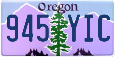 OR license plate 945YIC