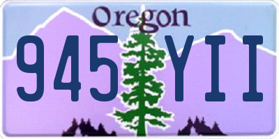 OR license plate 945YII