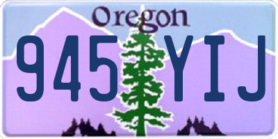 OR license plate 945YIJ