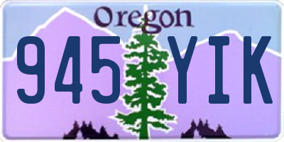 OR license plate 945YIK