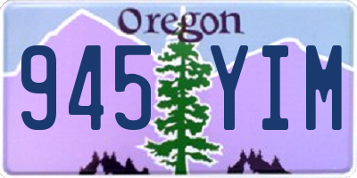 OR license plate 945YIM
