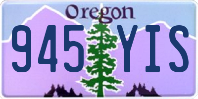 OR license plate 945YIS