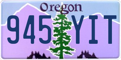 OR license plate 945YIT