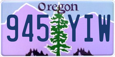 OR license plate 945YIW