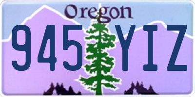 OR license plate 945YIZ