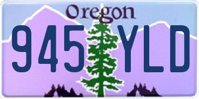 OR license plate 945YLD