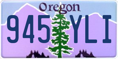 OR license plate 945YLI
