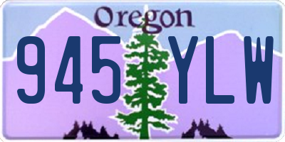 OR license plate 945YLW