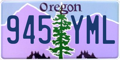 OR license plate 945YML