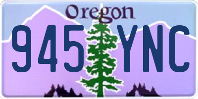 OR license plate 945YNC