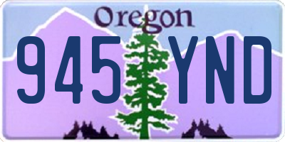 OR license plate 945YND
