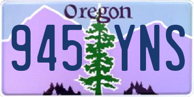 OR license plate 945YNS