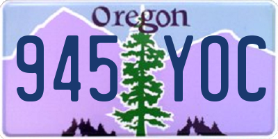 OR license plate 945YOC