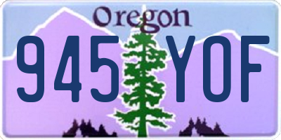 OR license plate 945YOF