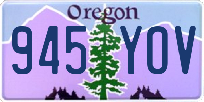 OR license plate 945YOV