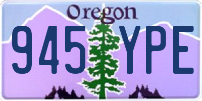 OR license plate 945YPE