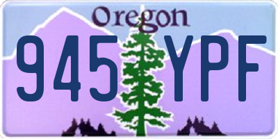 OR license plate 945YPF
