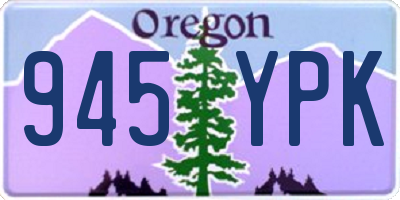 OR license plate 945YPK