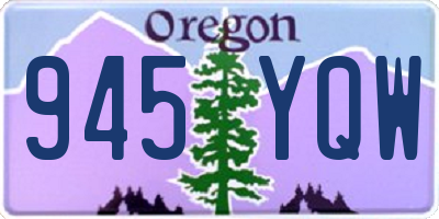 OR license plate 945YQW