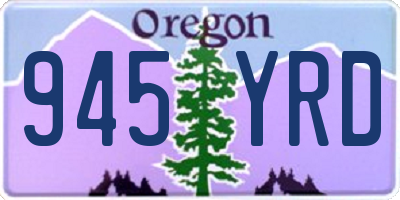 OR license plate 945YRD