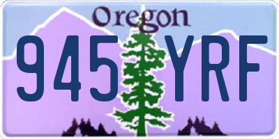 OR license plate 945YRF