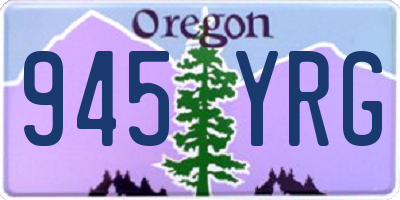 OR license plate 945YRG