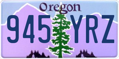 OR license plate 945YRZ