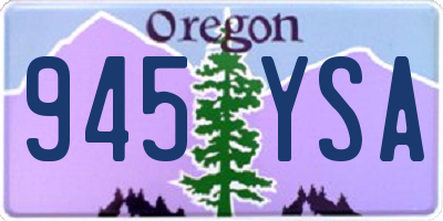 OR license plate 945YSA