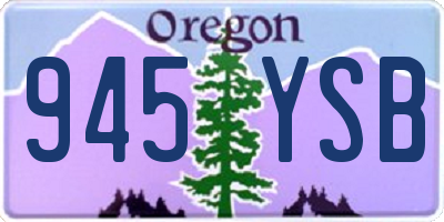 OR license plate 945YSB