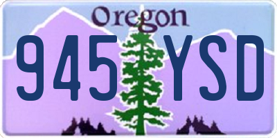 OR license plate 945YSD