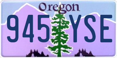 OR license plate 945YSE
