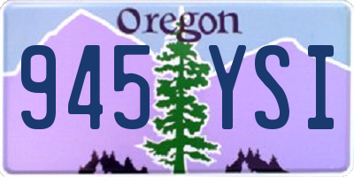 OR license plate 945YSI