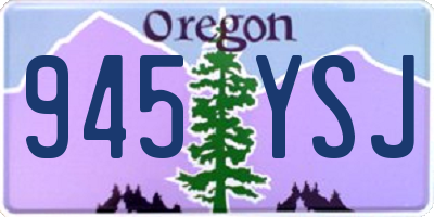 OR license plate 945YSJ