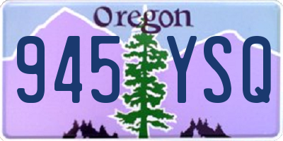 OR license plate 945YSQ